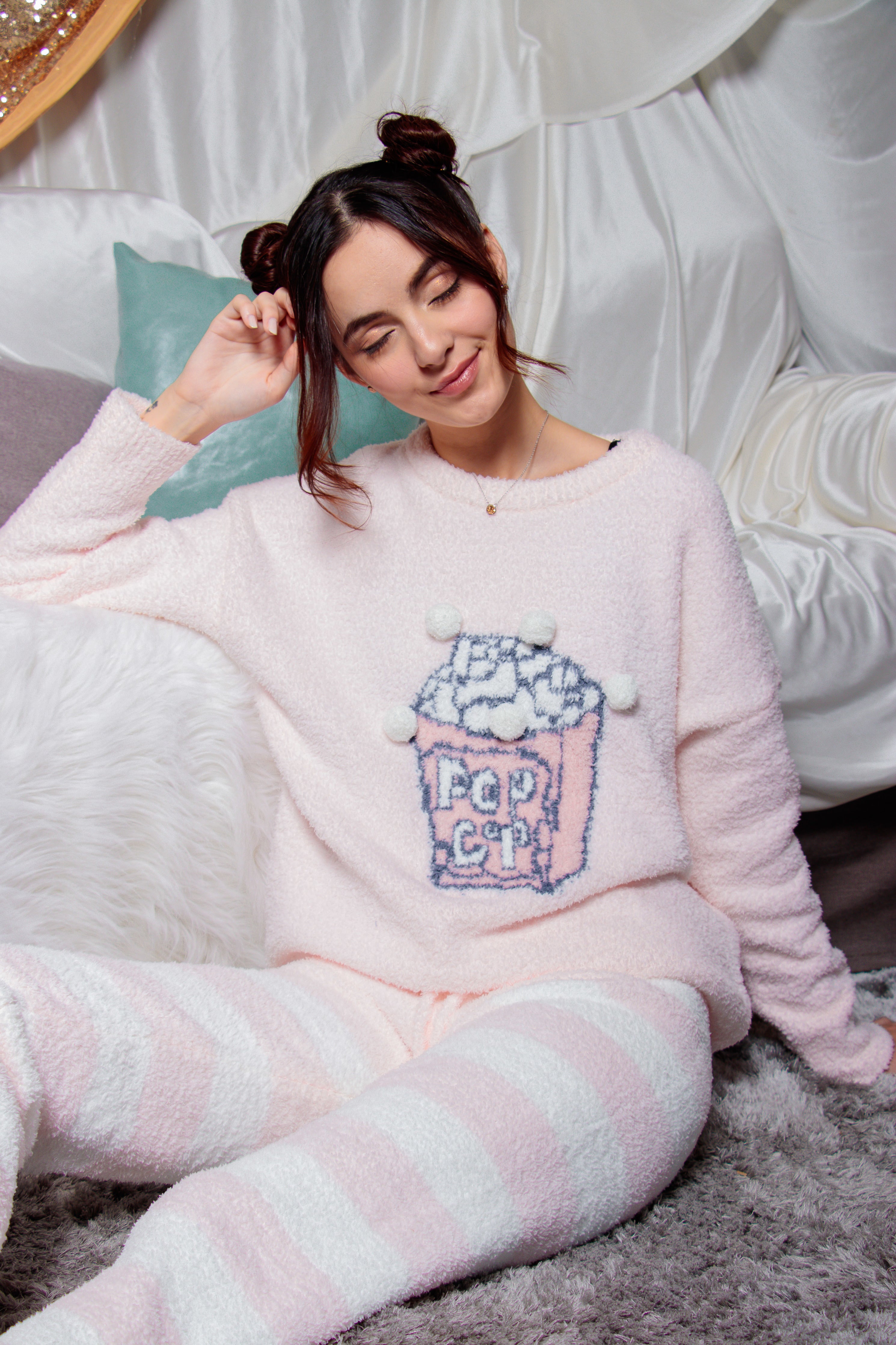 Her Popcorn Daydream Lounge Set in Rose Quartz